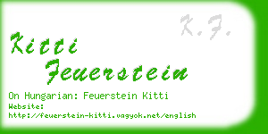 kitti feuerstein business card